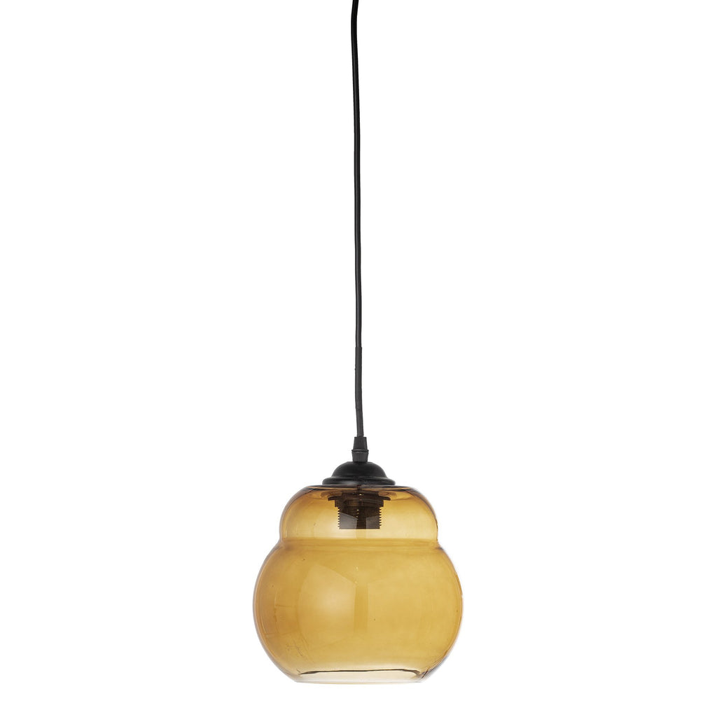 amber glass pendant light by Bloomingville
