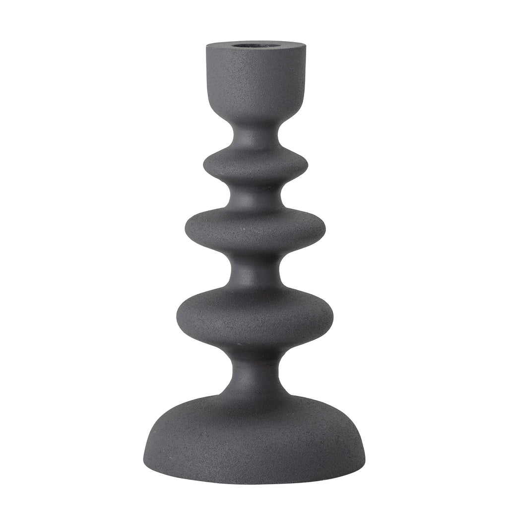 grey metal candlestick by Bloomingville