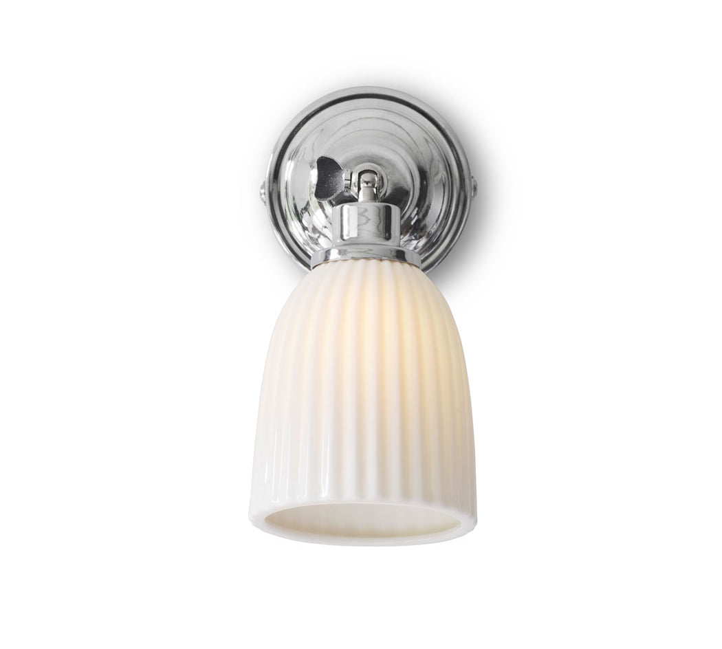 white bathroom wall light Alma by Garden Trading 