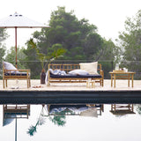 outdoor bamboo sofa in grey 