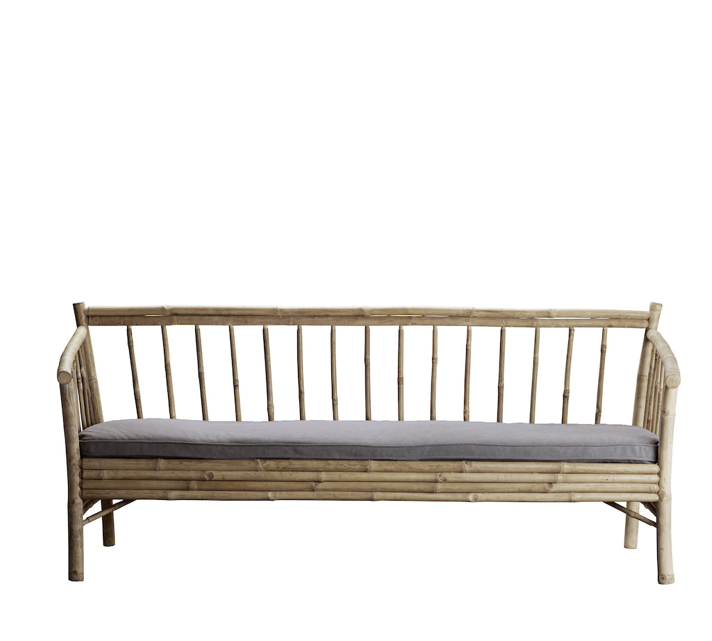 Tine K bamboo sofa with grey cushion