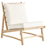 bamboo chair with white cushion by Tine K