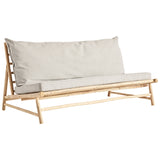 Tine K outdoor sofa with grey cushions