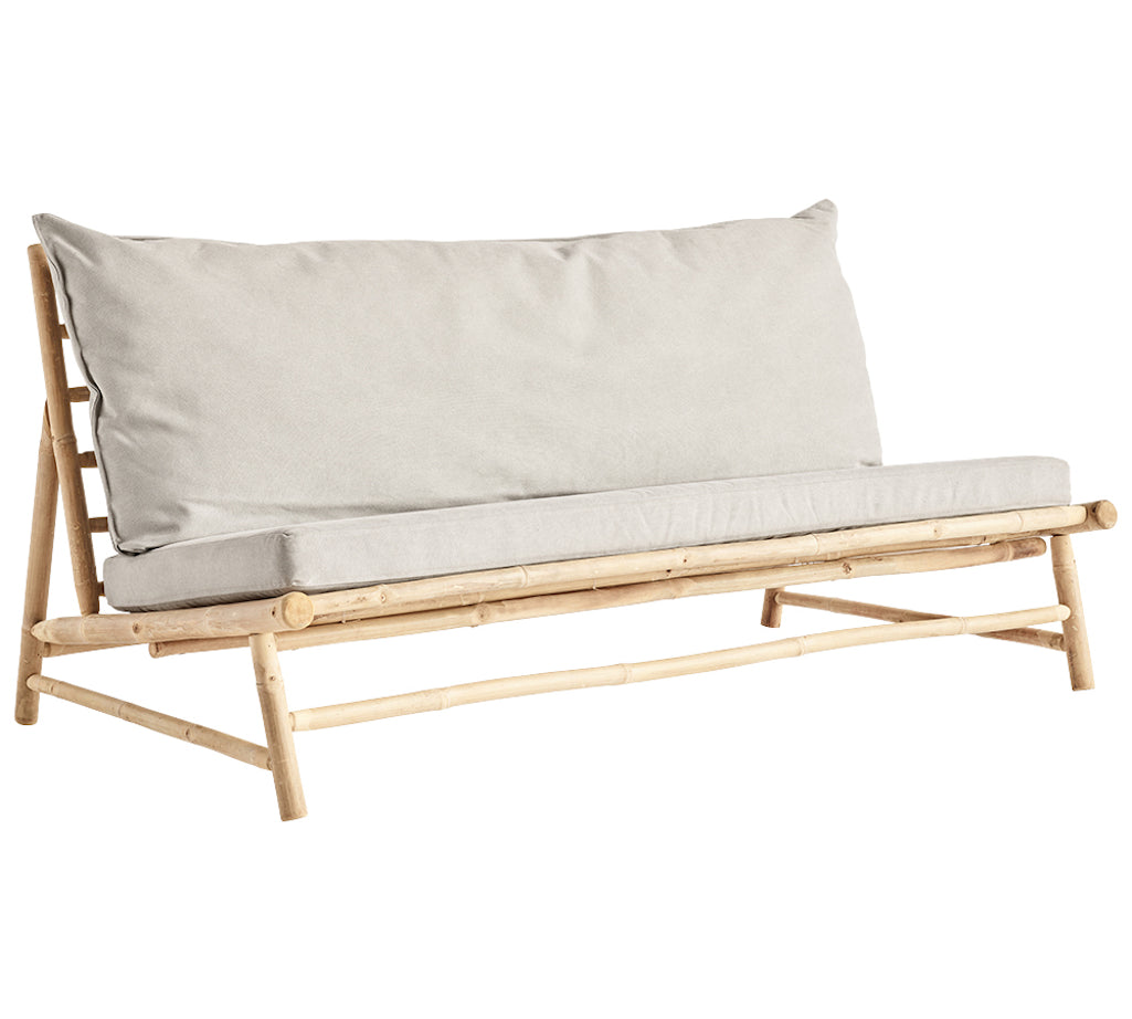 Tine K outdoor sofa with grey cushions