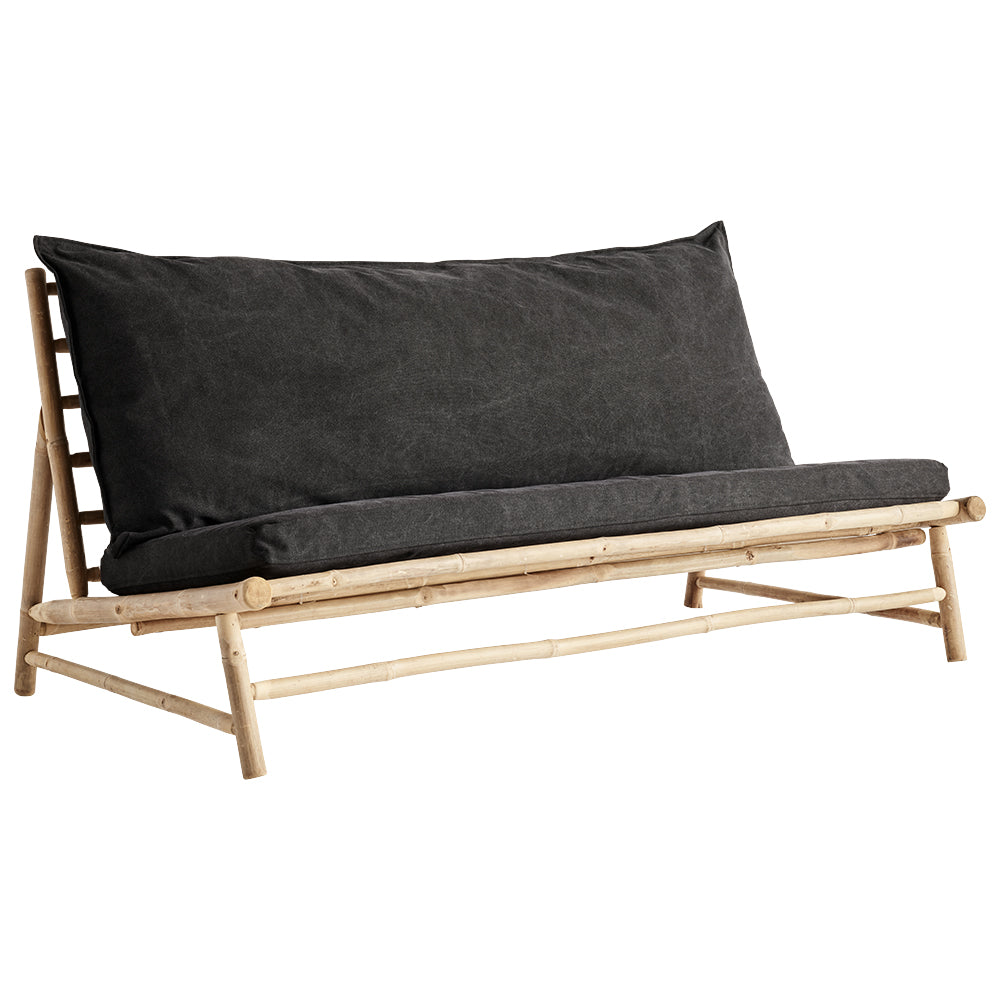 tine k home outdoor bamboo sofa in dark grey