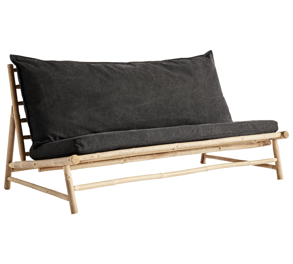 tine k home outdoor bamboo sofa in dark grey