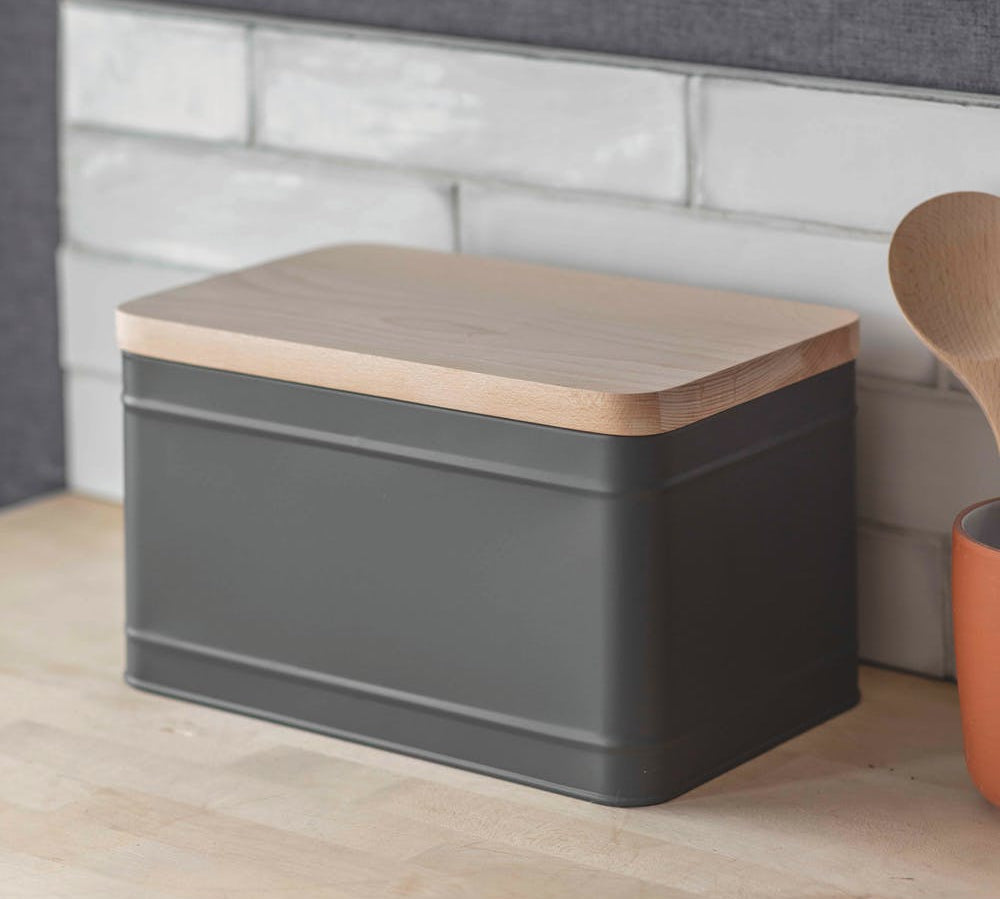 charcoal grey bread bin Borough by Garden Trading 