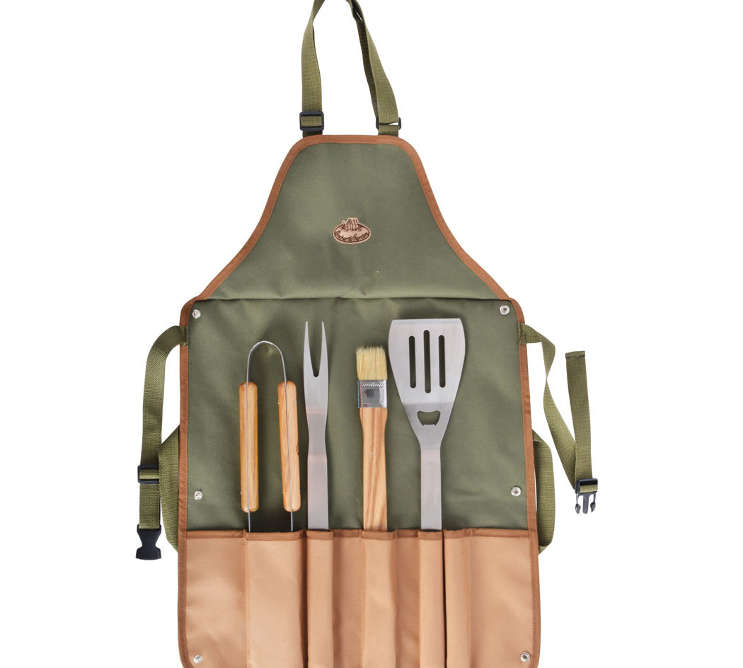 Personalised BBQ tool set and apron