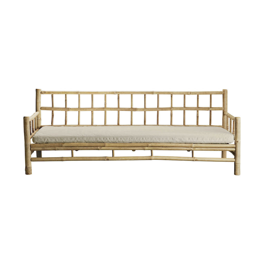Tine K bamboo garden sofa with sand cushion
