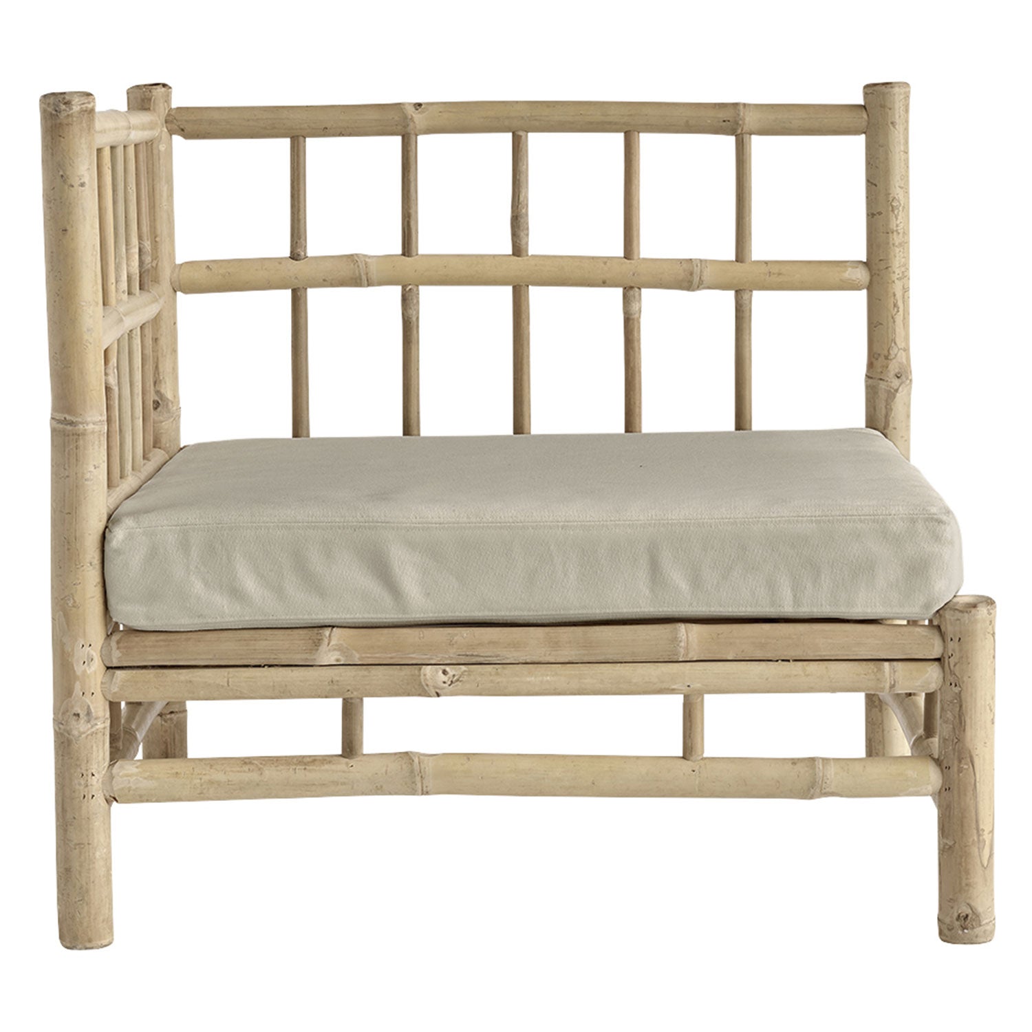 corner modular bamboo sofa in sand