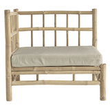 corner modular bamboo sofa in sand