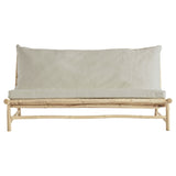 bamboo outdoor sofa in sand