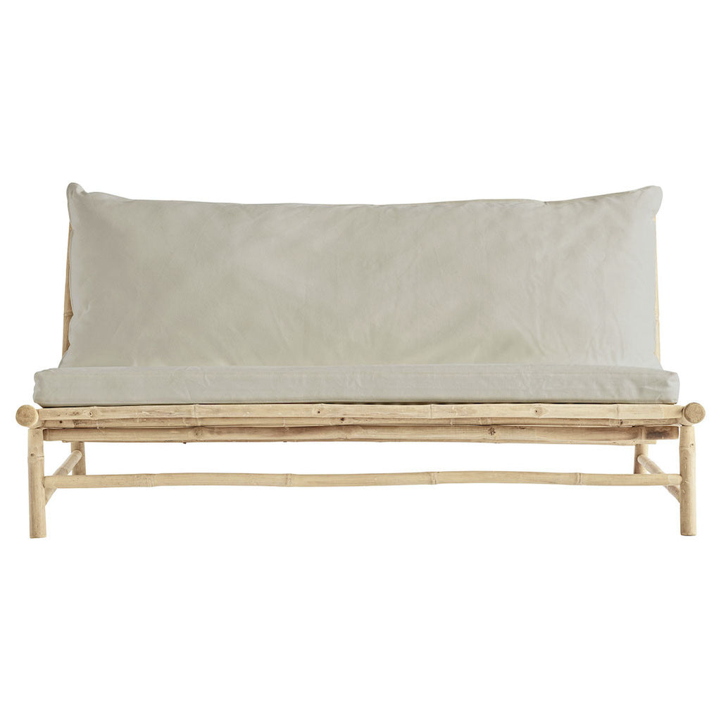 bamboo outdoor sofa in sand