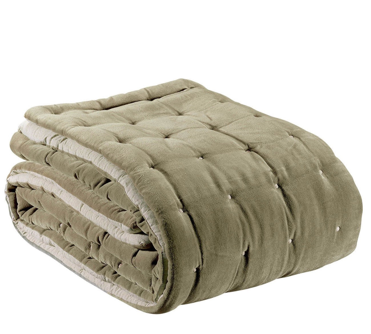 beige velvet throw
