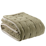 beige velvet throw