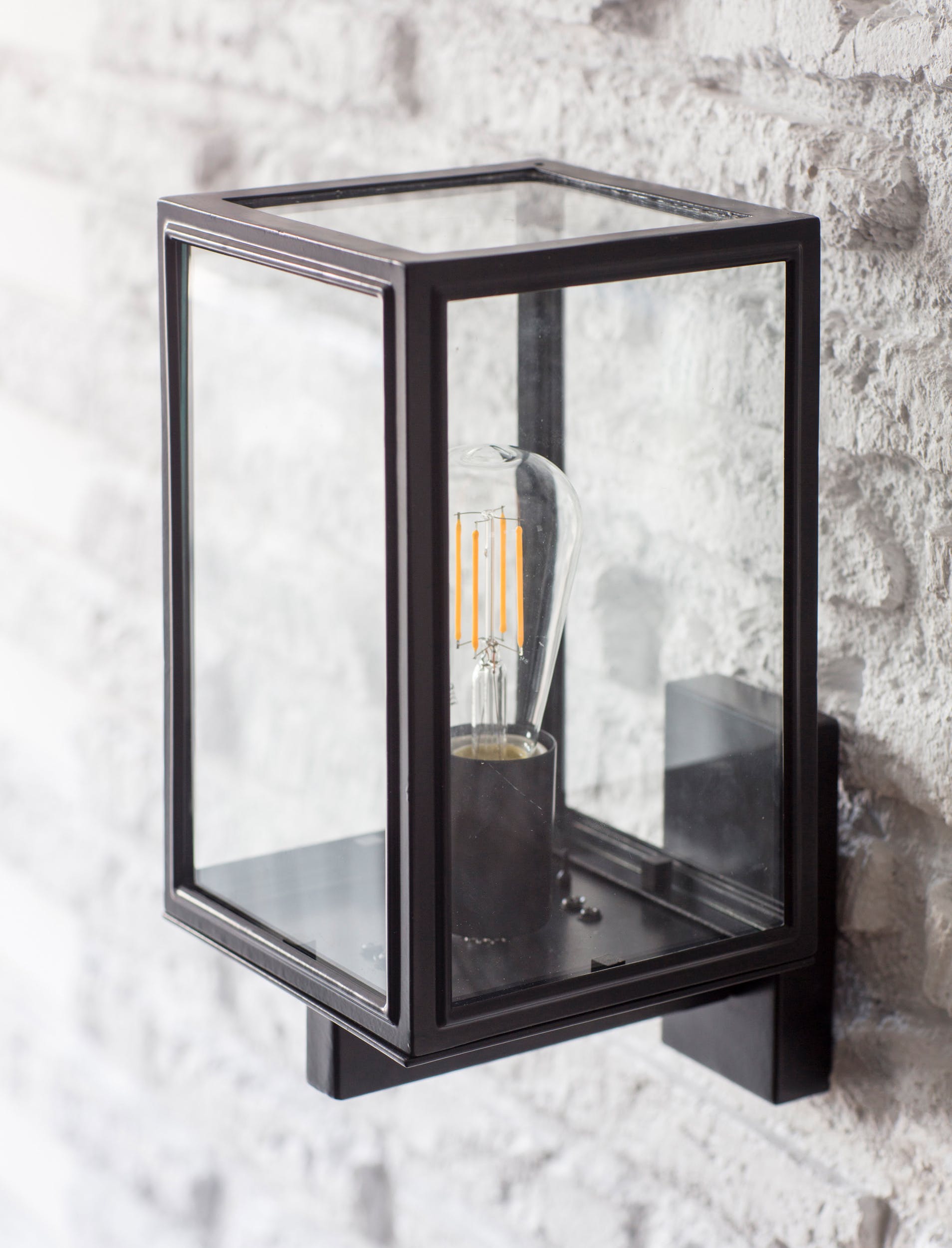 Grey metal carriage style outdoor wall light 