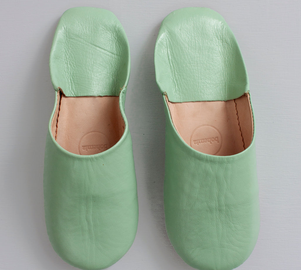Sage green ladies Babouche slippers