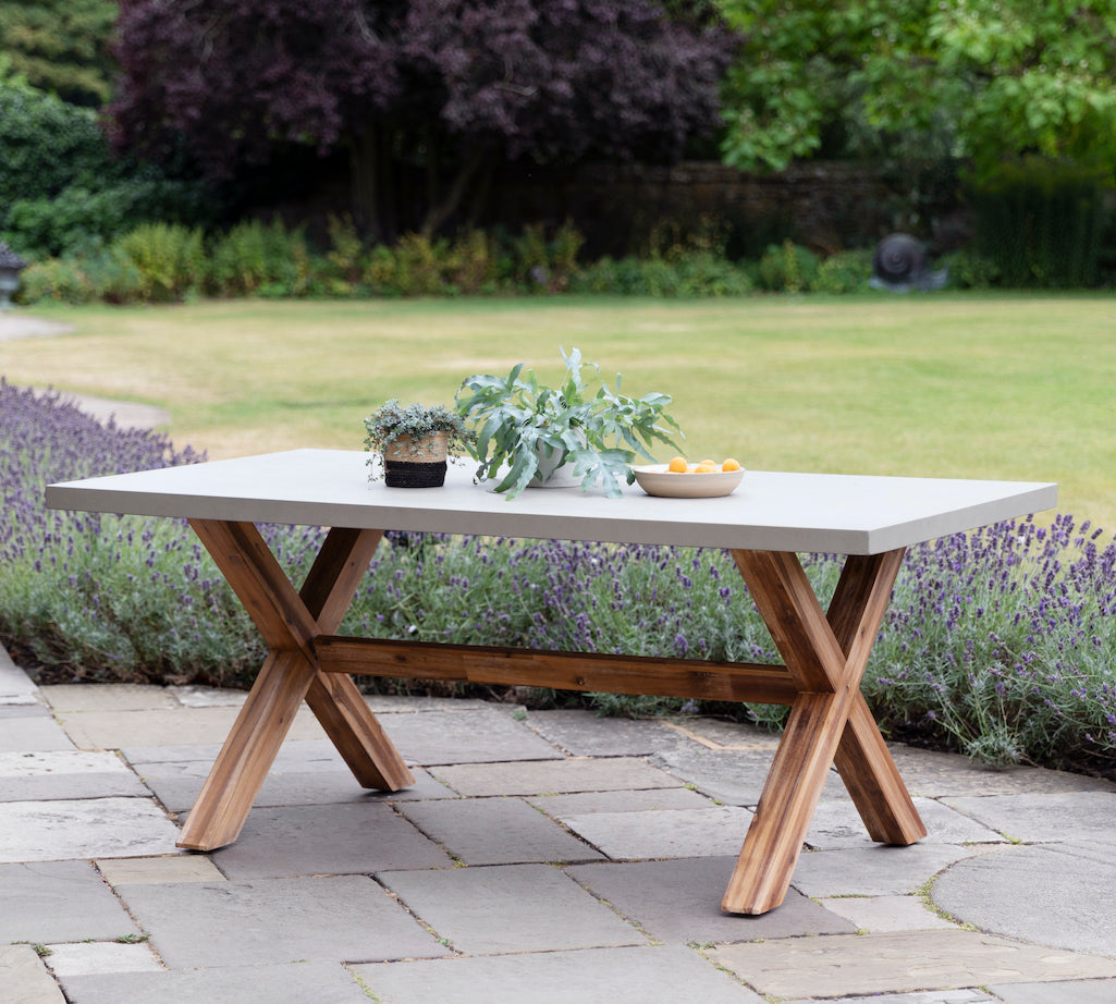 Small Burford outdoor dining table by Garden Trading 