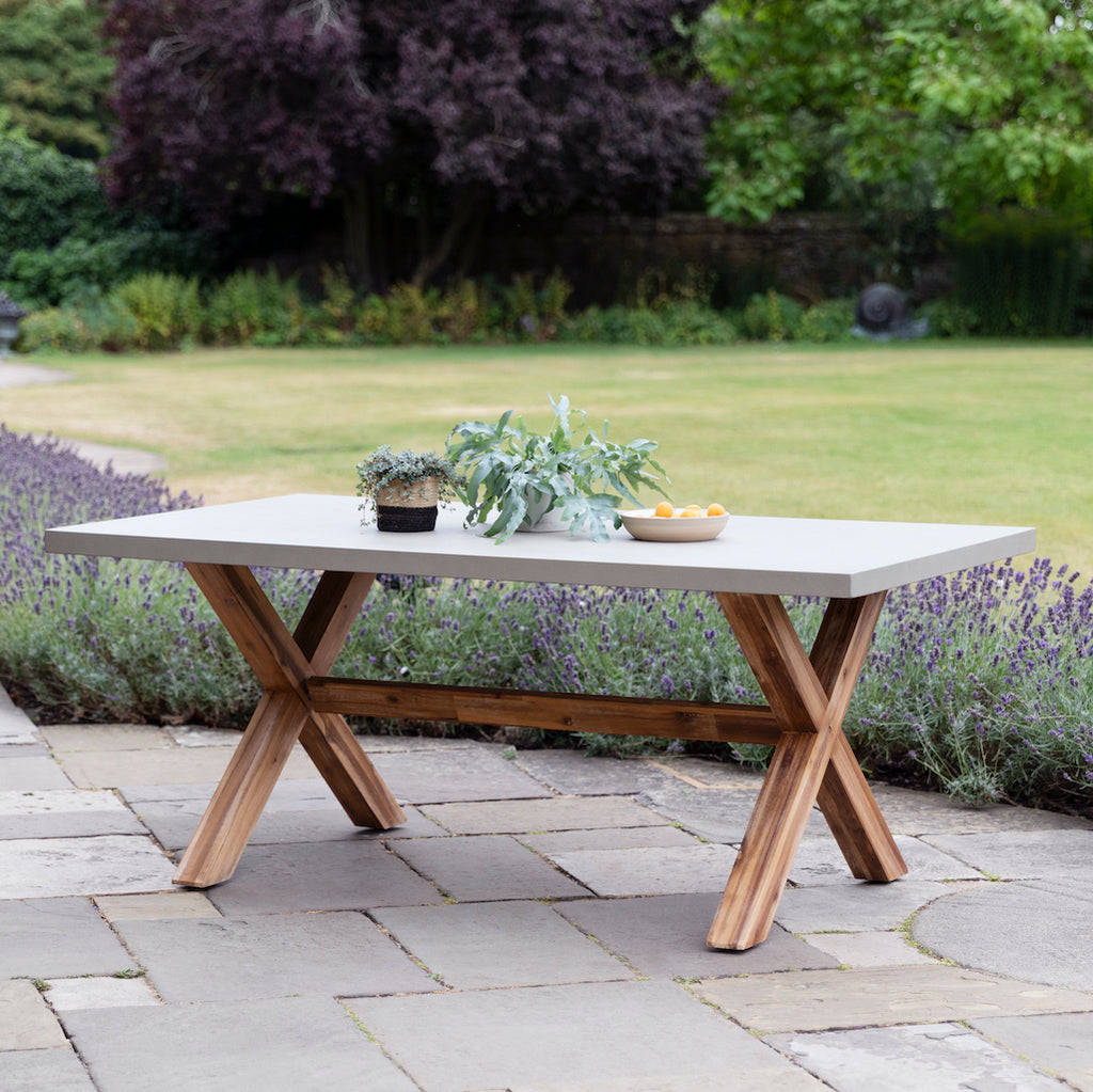 Small Burford outdoor dining table by Garden Trading 