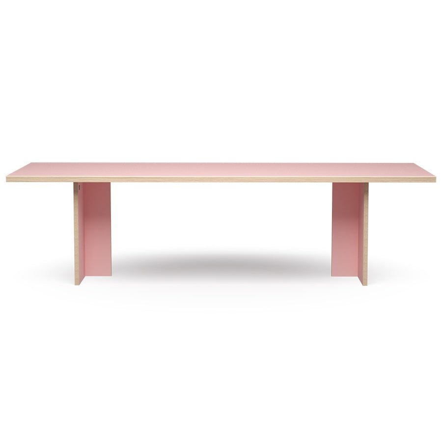 Veneered pink dining table 