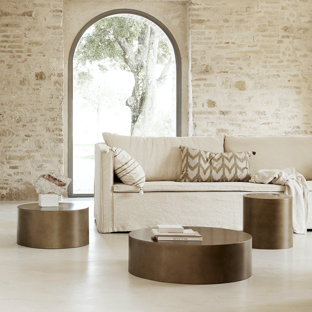 Tine k Drum coffee table in bronze 