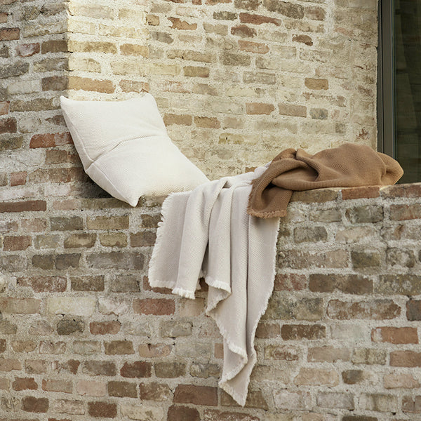 waffle throw by Tine K home in taupe