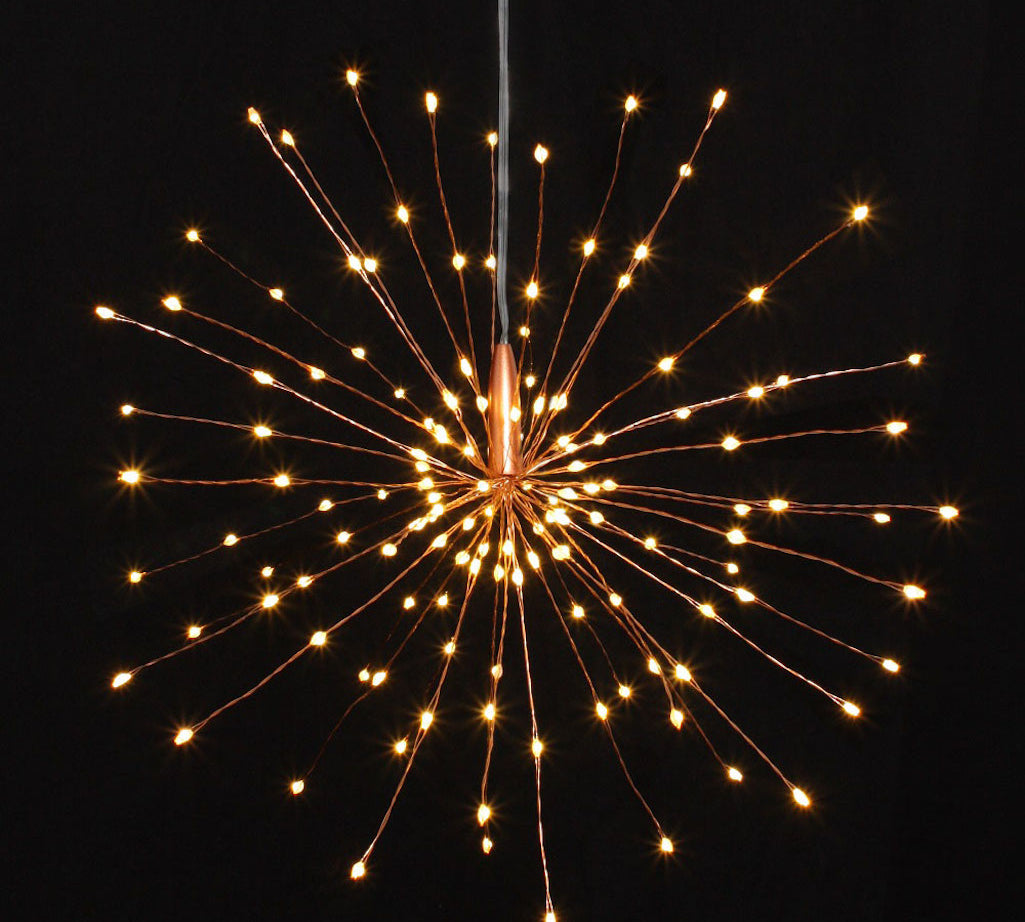 copper starburst Christmas lights