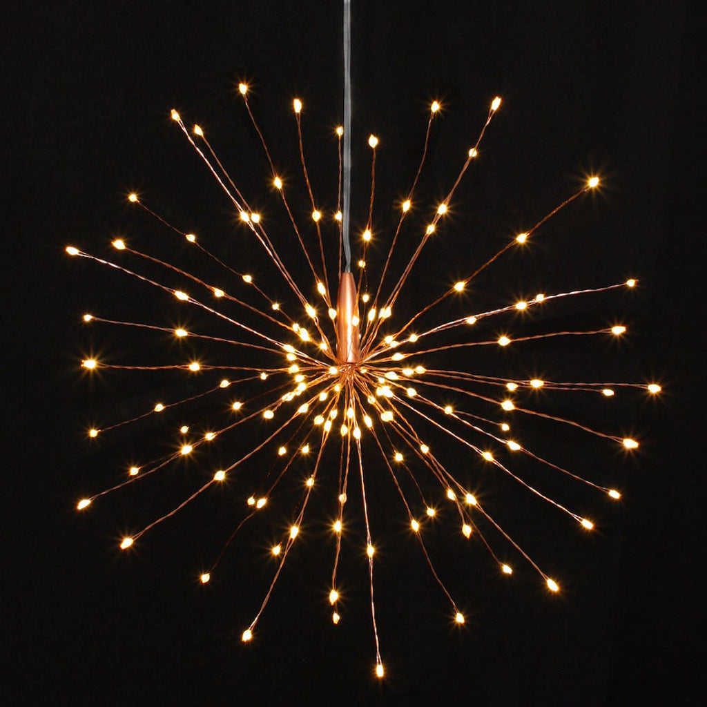 copper starburst Christmas lights