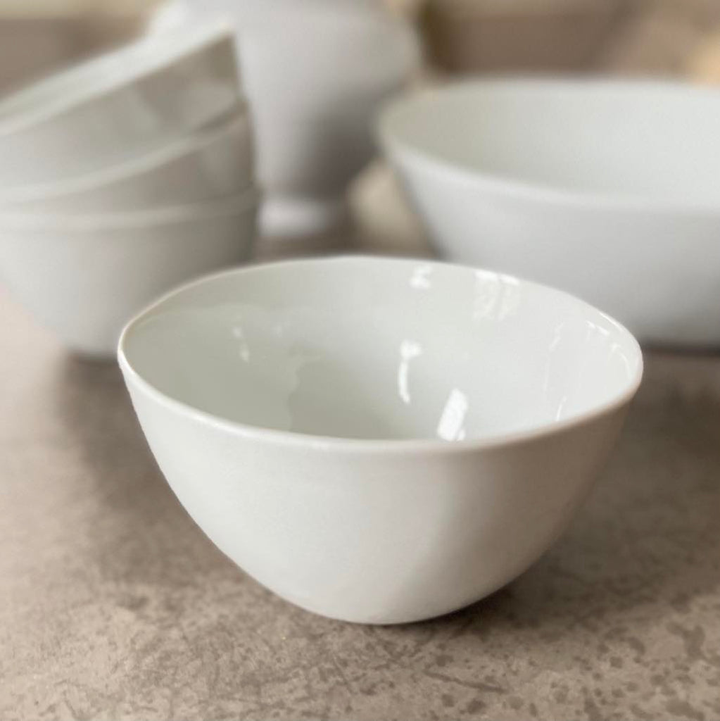 white Porcelain cereal bowl by Pomax