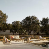 bamboo outdoor sofa and chairs by Tine k