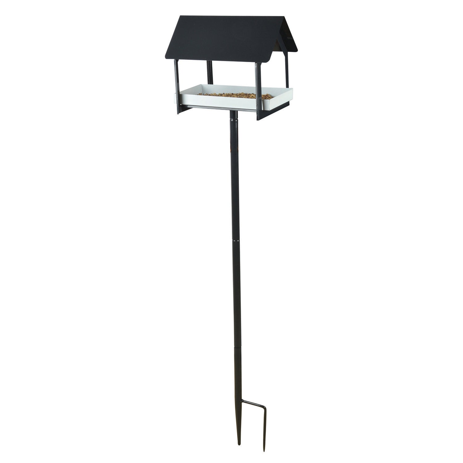 black metal bird feeder by Fallen Fruits