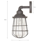 Finsbury wall light in charcoal 