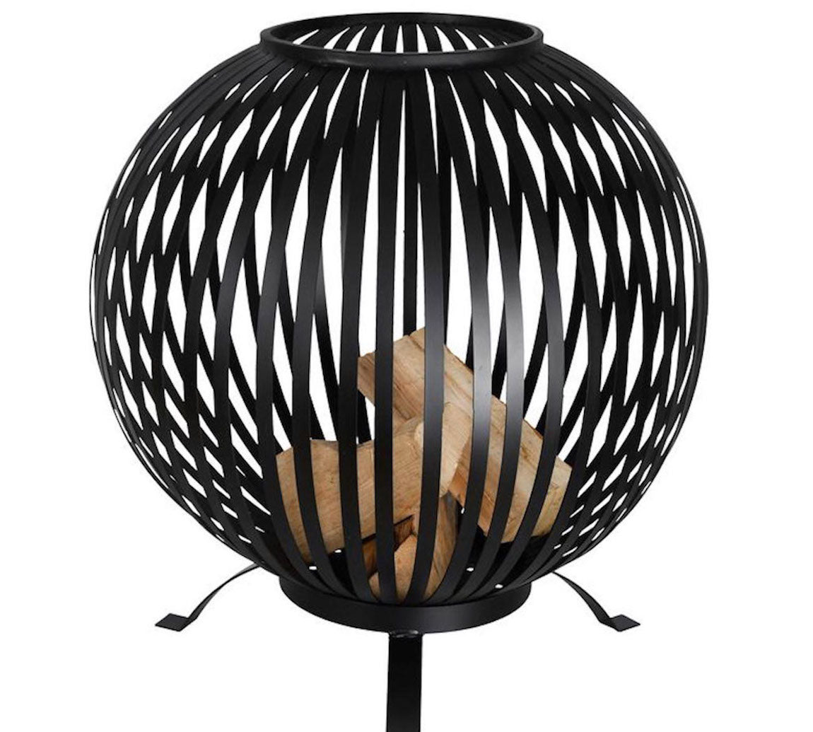 black metal garden fire pit 