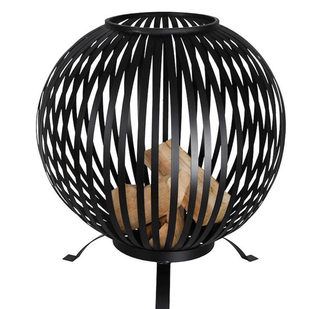 black metal garden fire pit 