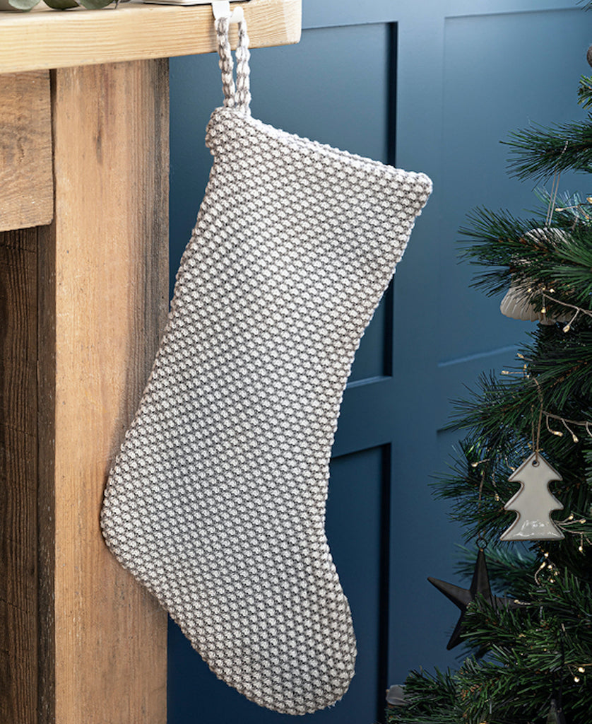 Cotton weave Christmas stocking by Garden Trading
