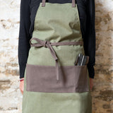 Khaki canvas garden apron
