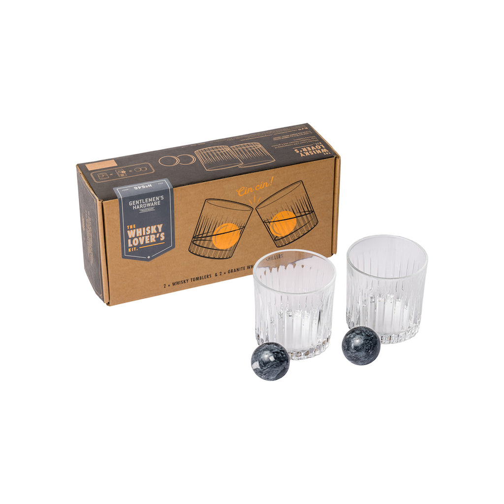 Gentleman's hardware whisky glasses gift set 