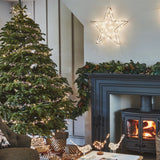 Large silver Christmas star light 