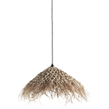 raffia palm leaf pendant light 