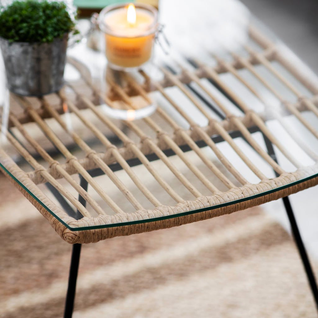 bamboo coffee table 