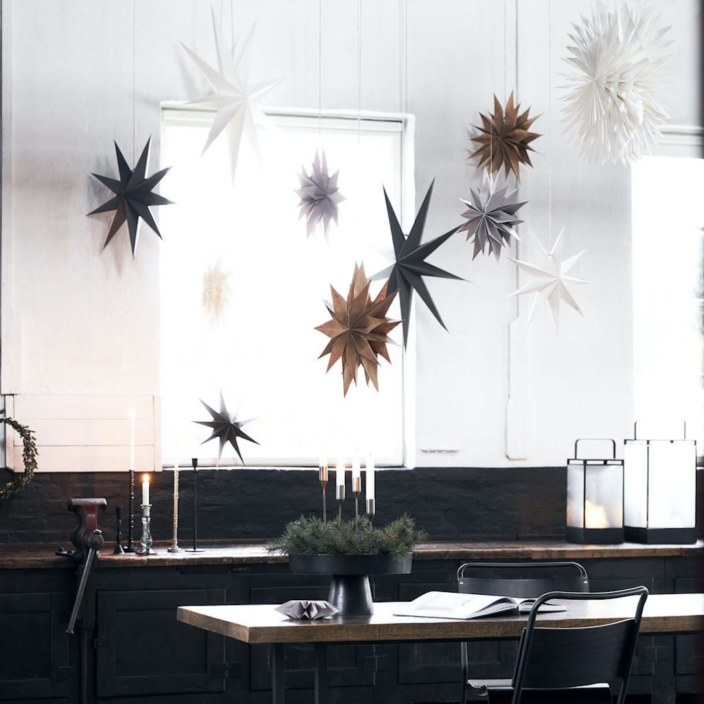 hanging paper stars