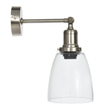 Nickel and glass wall light by Garden Trading