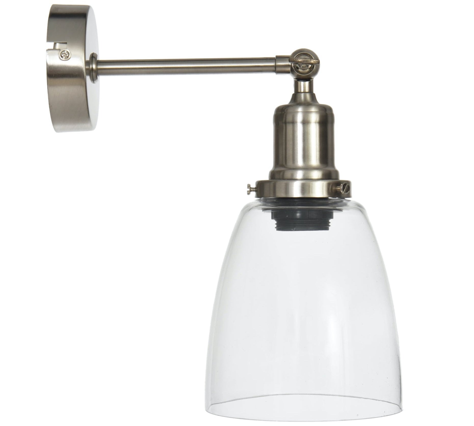 Nickel and glass wall light by Garden Trading