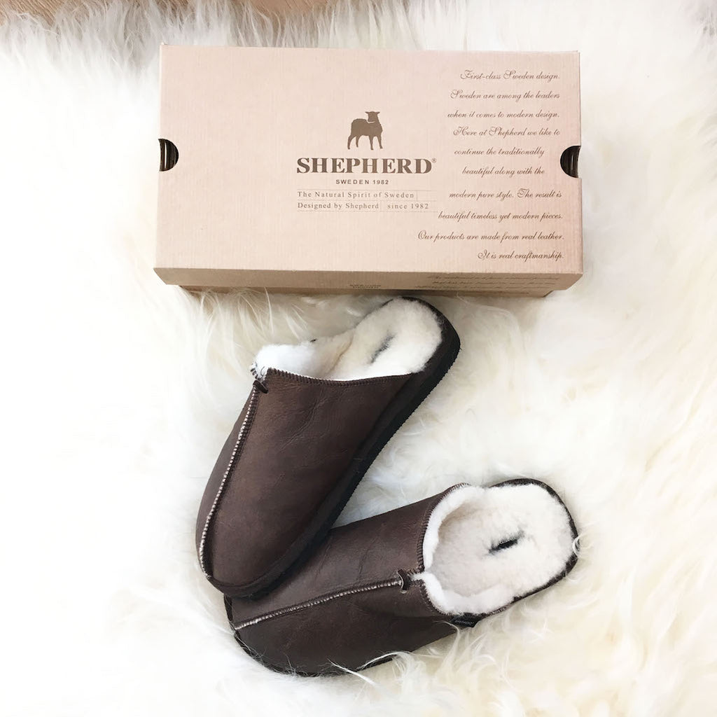 Shepherd Mens Sheepskin Slippers Hugo