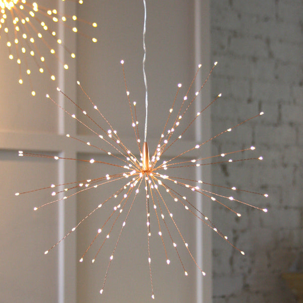 copper starburst hanging light