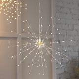 silver starburst hanging light 