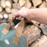 green log carrier by fallen fruits 