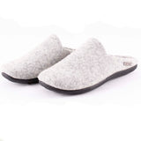 pale grey felt slippers iris 