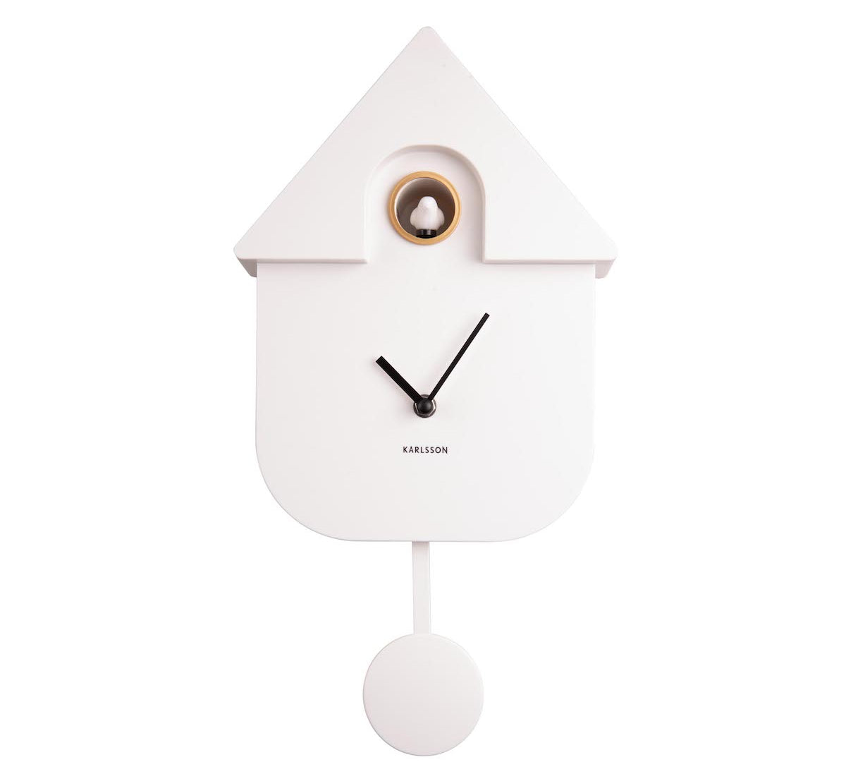 white modern cuckoo clock 