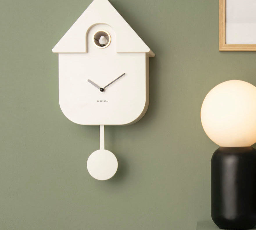 white cuckoo clock 